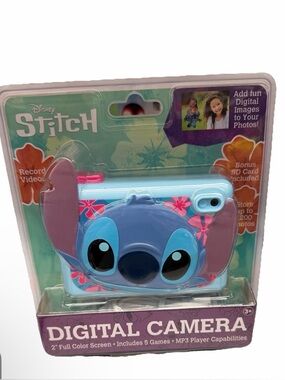Disney Stitch Kids Digital Camera - Light Blue with Pink and Purple Accents NWT